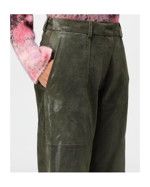 Forte_forte Green High-Waisted Trousers