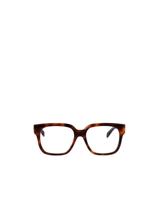 Céline White Full-Rimmed Plano Lenses