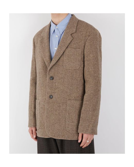 Our Legacy Brown Long-Sleeved Suit Jacket for men