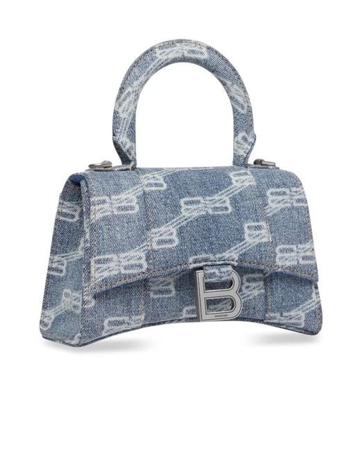 Balenciaga Blue Hourglass Shoulder Bag