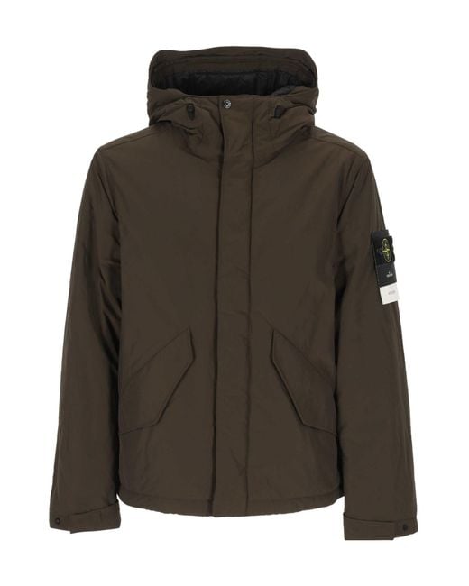 Stone Island Green Long-Sleeve Hooded Jacket for men