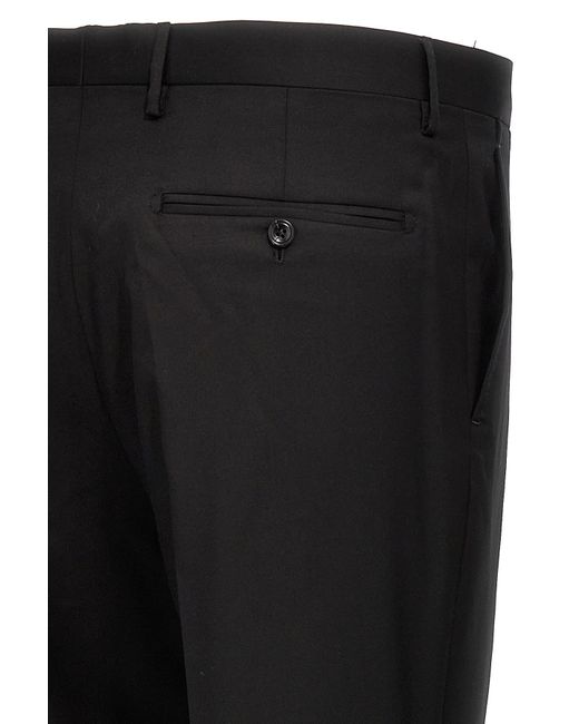 Tagliatore Black Double-Breasted Two-Piece Suit Set for men