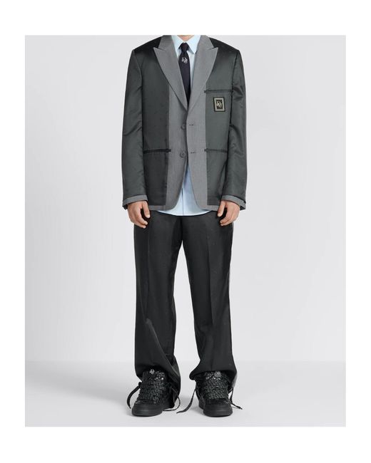 Dior Gray Homme Button Detailed Straight Leg Pants for men