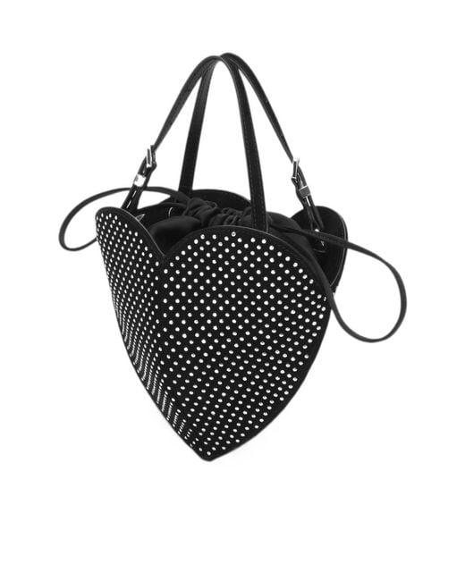 ROTATE BIRGER CHRISTENSEN Black Heart-Shaped Shoulder Bag