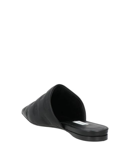 Max Mara Black Solid Color Mules