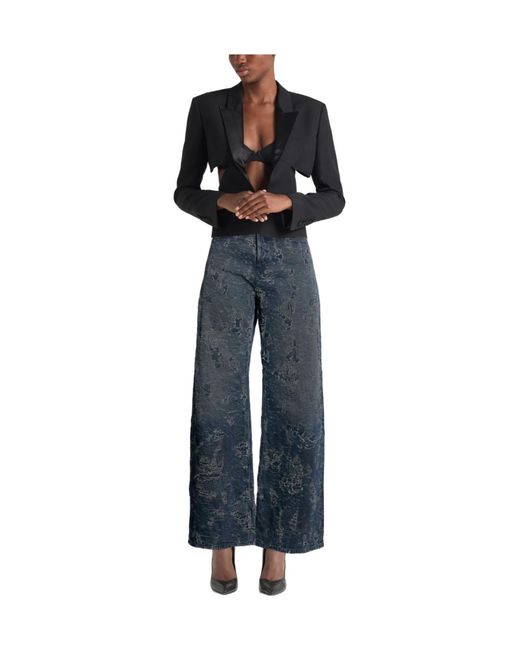DIESEL Blue Dark Wide-Leg Jeans