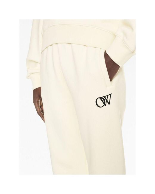 Off-White c/o Virgil Abloh White Logo Printed Tapered Leg Pants
