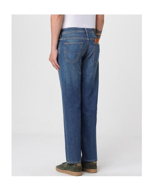 Jacob Cohen Blue Belt Loop Jeans for men