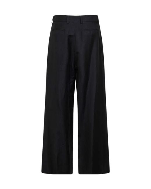 Pt Pantaloni Black Pt Torino Frankie Wide-Leg Pants