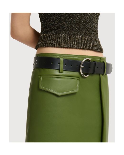 Marni Green Asymmetric Pocket Midi Skirt