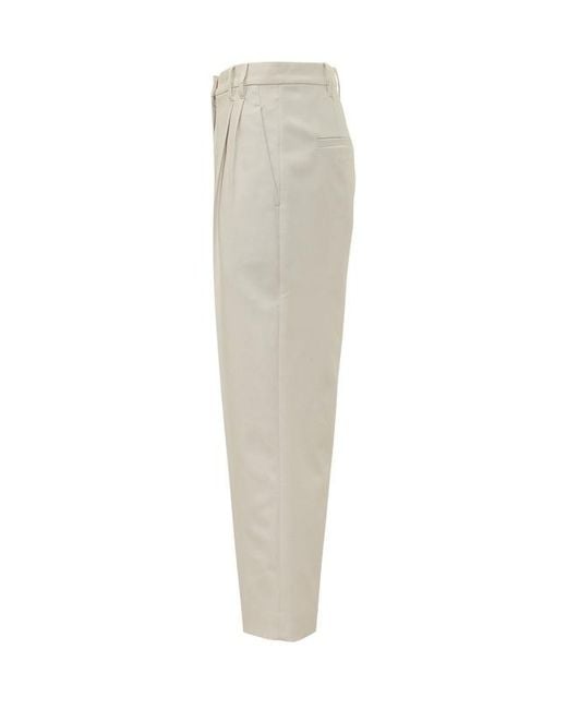 Brunello Cucinelli White Casual Pants With Belt Loops