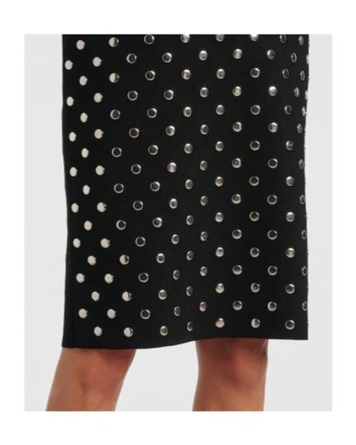 Stella McCartney Black Studded Cutout Halterneck Midi Dress