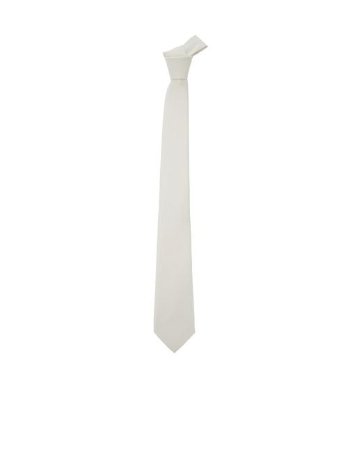 Tagliatore White Classic Logo-Patch Tie for men