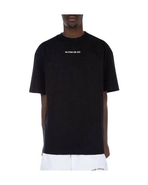 Ih Nom Uh Nit Black Printed T-Shirt for men
