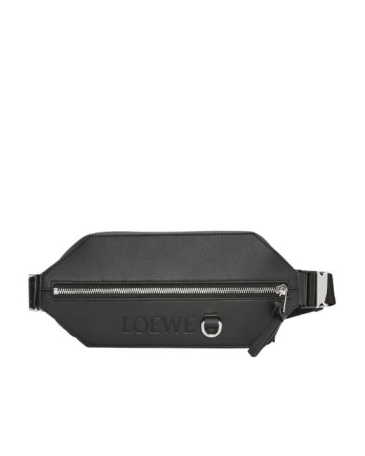 Loewe Gray Convertible Zipped Sling Bag for men