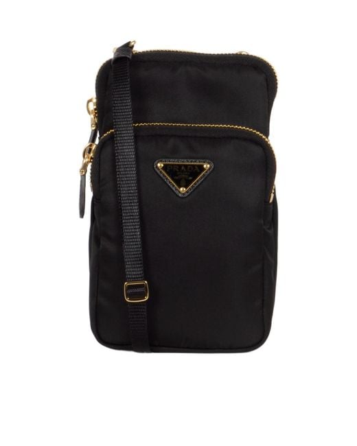 Prada Black Zippered Shoulder Bag