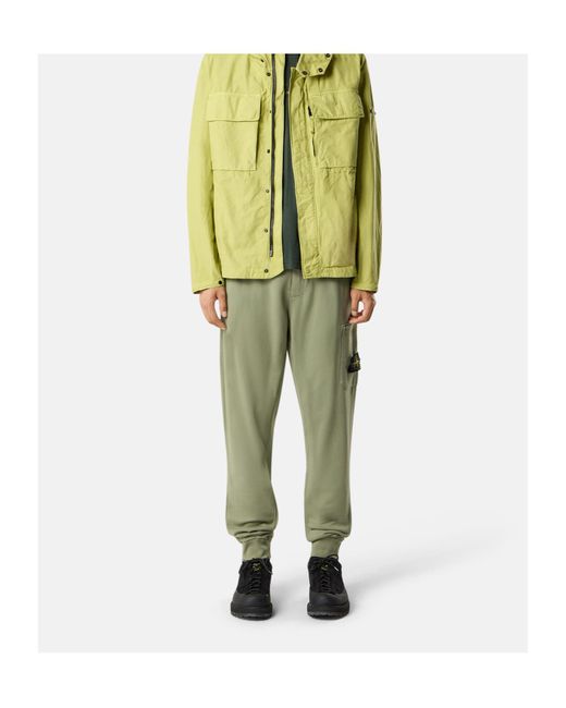 Stone Island Green Patch-Pocket Cotton Track Pants for men