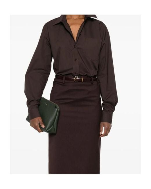 Frankie Shop Brown Long Sleeve Shirt