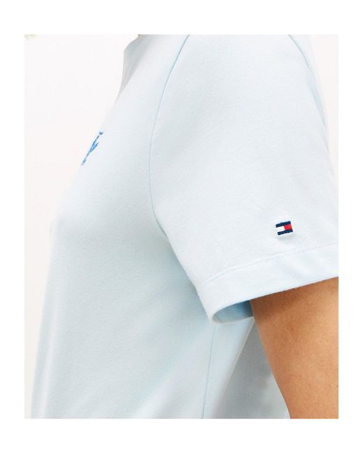 Tommy Hilfiger Blue Logo Crew Neck T-Shirt