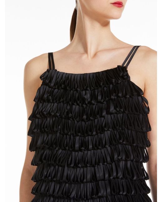 Max Mara Black Avola Stretch Cady Mini Dress