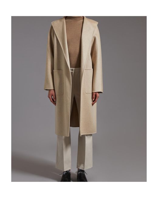 Max Mara Natural Lilia Belted Long-Sleeved Coat