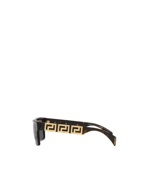 Versace Gray Eyewear Square Frame Sunglasses for men