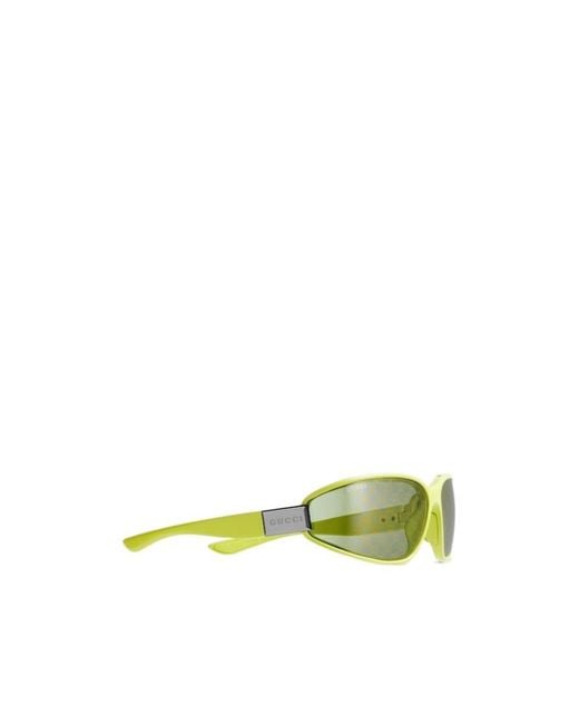 Gucci Green Rectangular Frame Sunglasses for men