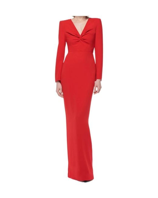 Roland Mouret Red Cady Gown