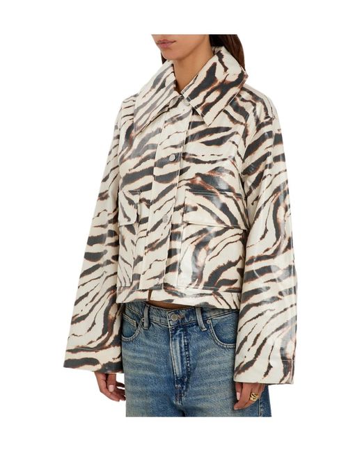 Ganni Multicolor Zebra-Print Jacket