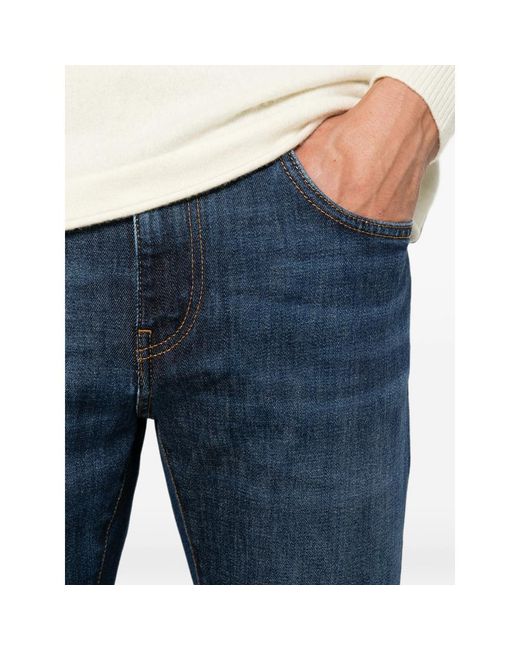 PT01 Blue Belt Loop Jeans for men