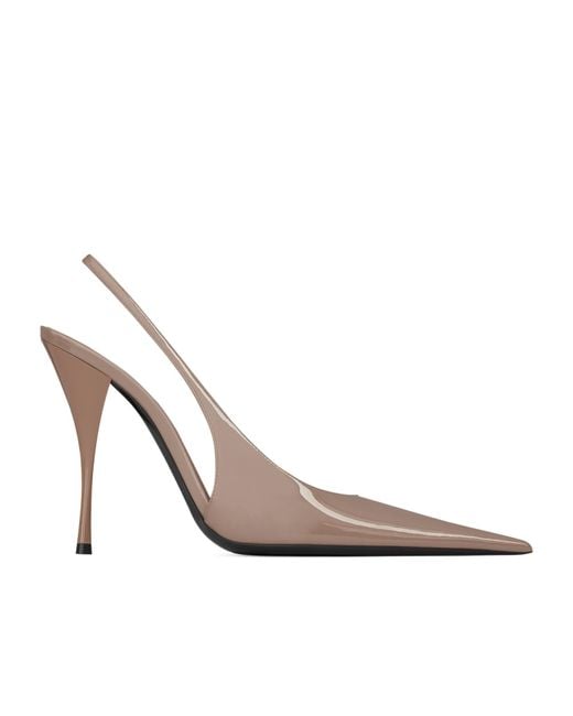 Saint Laurent White Open-Toe High-Heeled Sandals