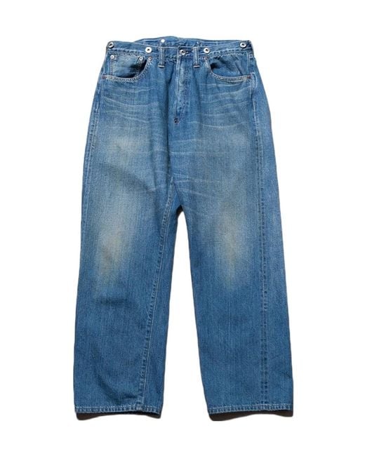A.PRESSE Blue No 2 Washed Straight-Leg Jeans for men