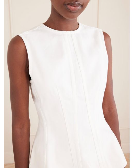 Agolde White Corbin Sleeveless Top