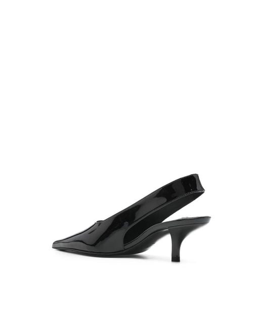Totême Black Pointed Slingback Pumps