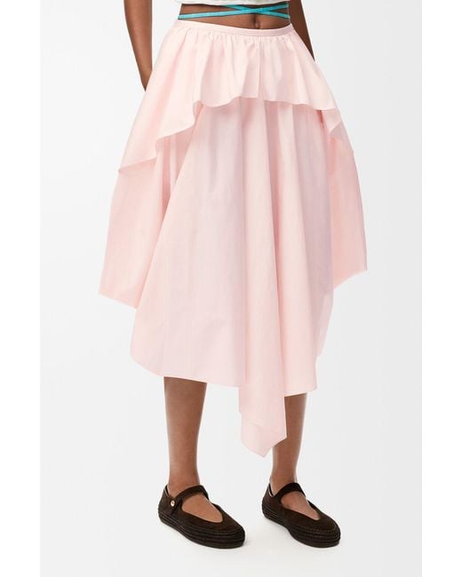Loewe Pink Asymmetrical Skirt