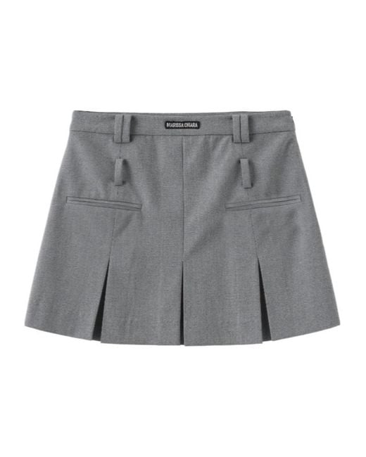 Marissa Chiara Gray Belt Loop Skirt