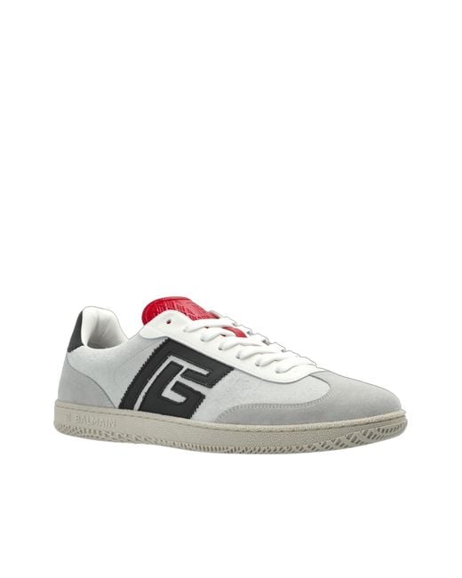 Balmain White "Swan" Sports Shoes for men