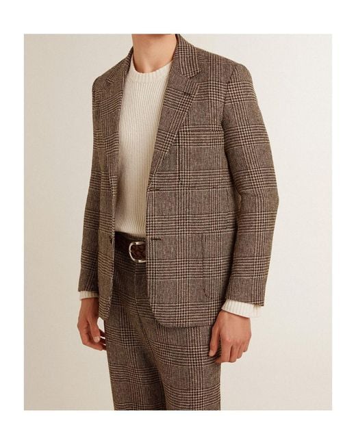 Golden Goose Deluxe Brand Brown Modern Fit Virgin Wool Blazer for men