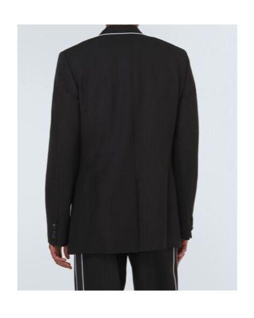 Wales Bonner Black Rise Double-Breasted Wool Blazer for men