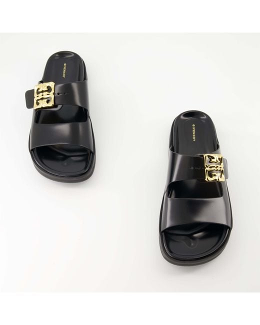 Givenchy Black 4G Buckled Sandals
