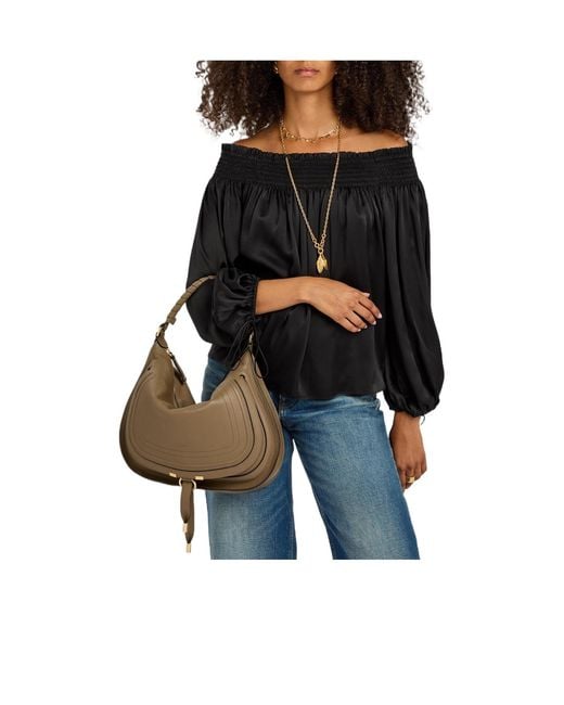Chloé Brown Marcie Medium Leather Shoulder Bag