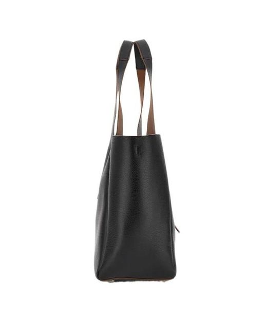 Hogan Black Trend Logo Plaque Tote Bag