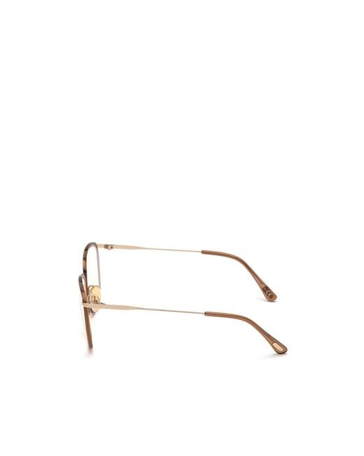 Tom Ford White Geometrically Framed Flat Mirror