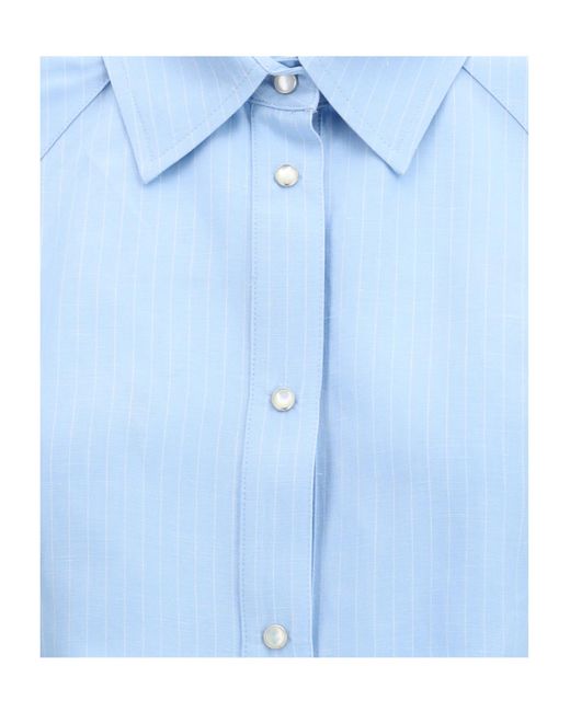 Jacob Cohen Blue Striped Buttoned Shirt