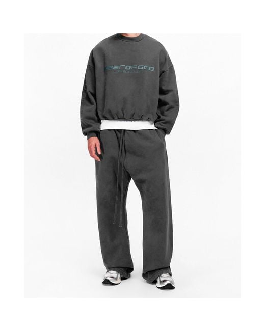 Fear Of God Gray Logo Long-Sleeve Sweatshirt for men