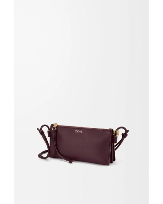 Loewe Purple Joya Leather Pouch