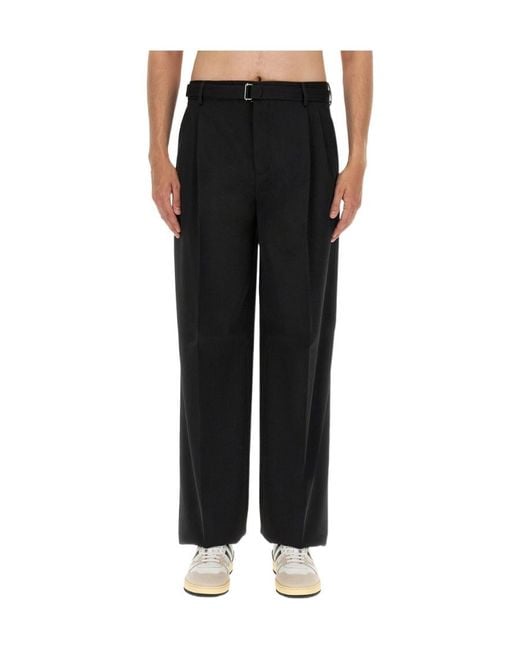 Lanvin Black Wide Leg Pants for men