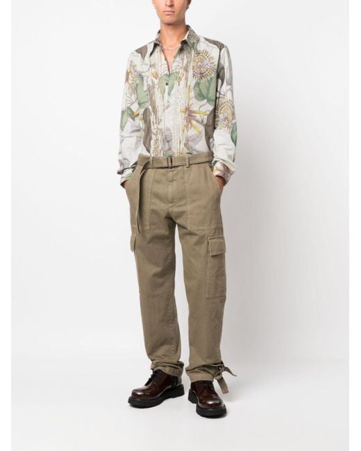 Dries Van Noten Natural Belt Ring Casual Pants for men