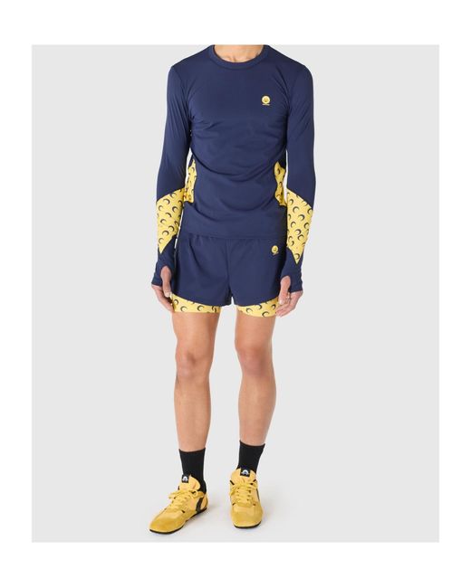 MARINE SERRE Blue Moon Print Shorts for men