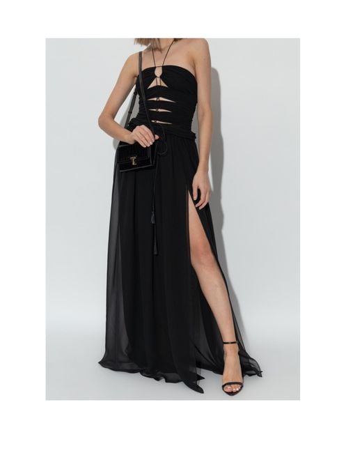 Tom Ford Black Cut-Out Strapless Maxi Dress